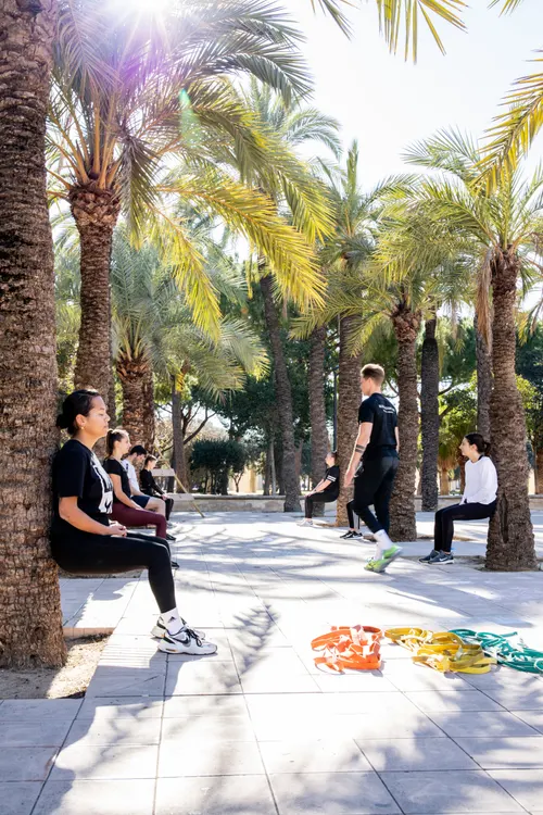 Bootcamp-training tussen de palmbomen